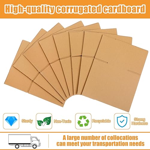 Vista 31 de Yeaqee 72 cajas de envío de cartón corrugado, cajas de envío pequeñas para embalaje, embalaje para mudanzas, pequeñas empresas, almacenamiento