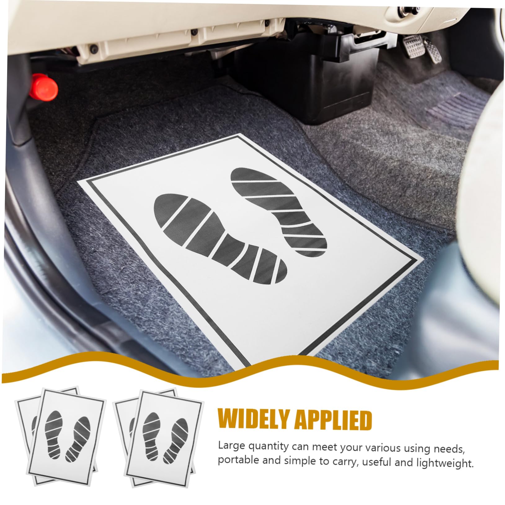 25 pcs Floor Paper car Foot mats Disposable car mats Waterproof Carpet — view 5
