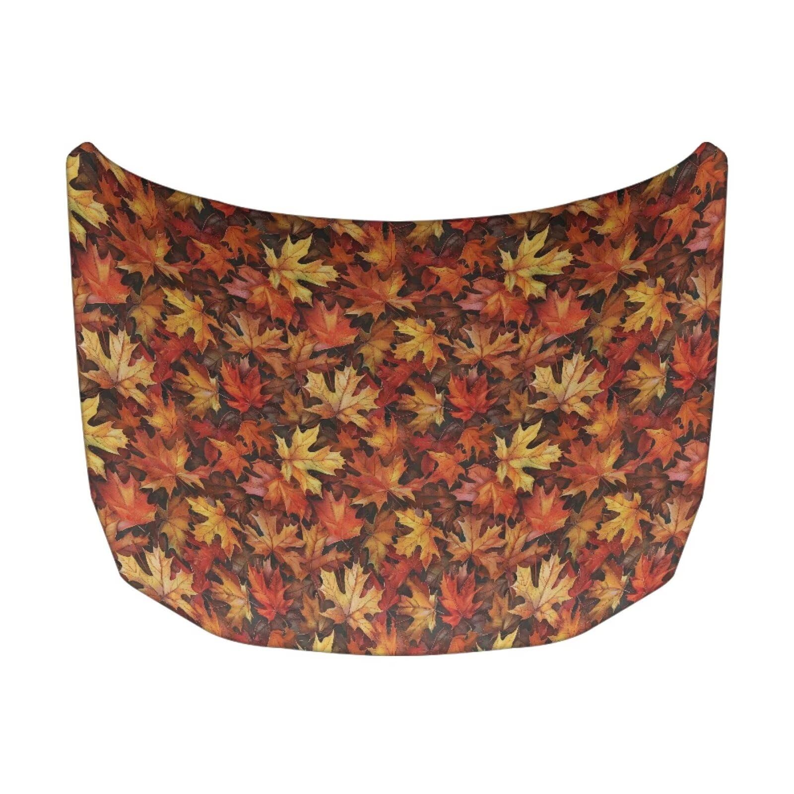 Car Hood Cover Protector Fall Maple Leaf Print Waterproof Car Hood Wrap Blanket Auto Flag Automotive Thanksgiving Exterior Accessories for Sedans SUVs Pickups Trucks Jeeps