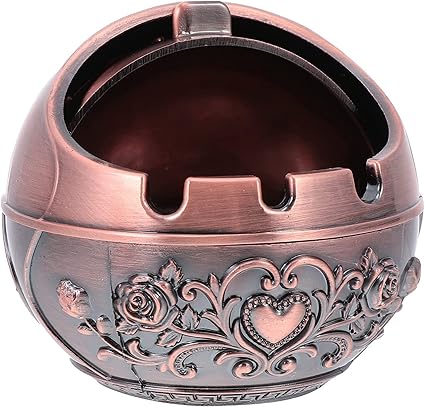 Cloyster Metal Ashtray with Lids, Windproof, Cigarette Ashtray for Indoor or Outdoor Use Ash Holder for Smokers,Desktop Smoking Ash Tray for Home Office Decoration