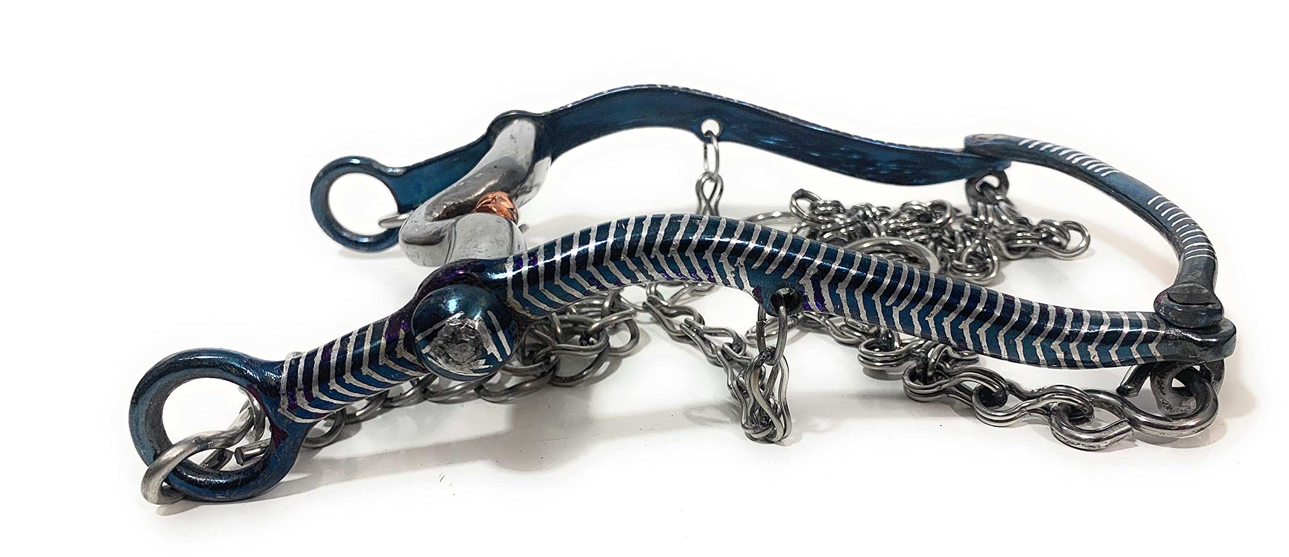 RIDING GEARS Hackamore Bitless Horse Bit Engraving Bit English Western Adjustable Leather (Brown)