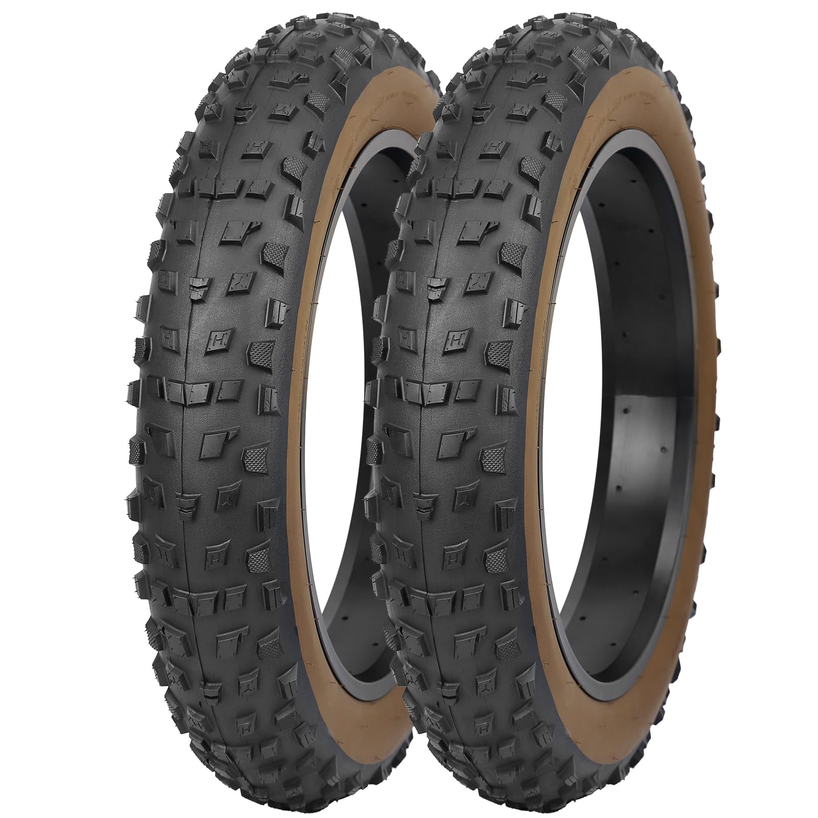 GRELiving 2er-Pack 20x4.0 Zoll Heavy Duty E-Bike Reifen Fat-Bike Reifen 98-406 20PSI Fahrradmantel