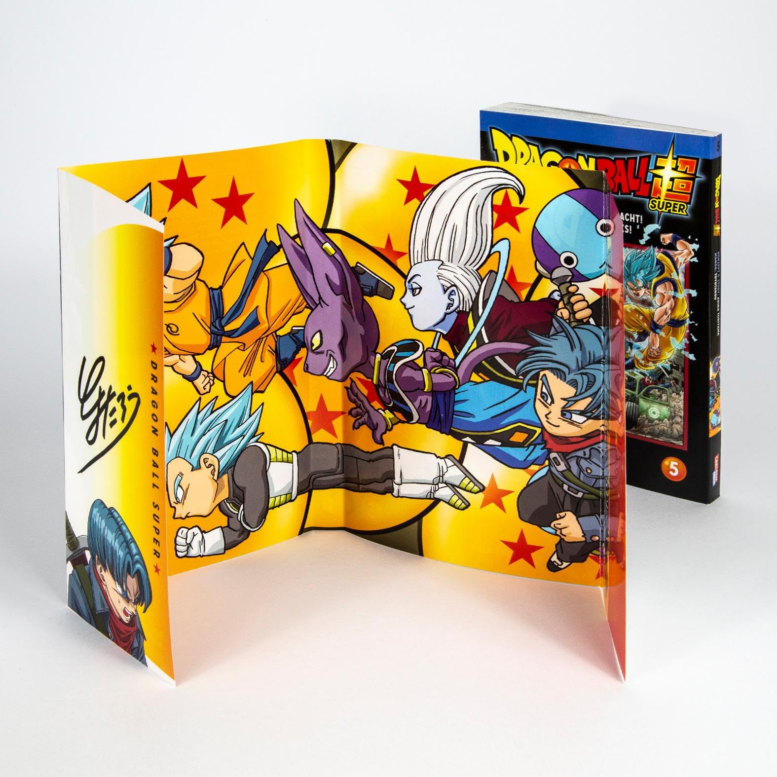 Dragon Ball Super Bände 1-5 im Sammelschuber mit Extra: Die Fortsetzung der Action-Manga-Serie ab 10 Jahren über epische Schlachten und kosmische Abenteuer