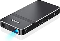 AKASO Mini DLP Pocket Projector 1080P Supported - Portable Cookie Movie Projector with WiFi HDMI Type-C Battery Remote
