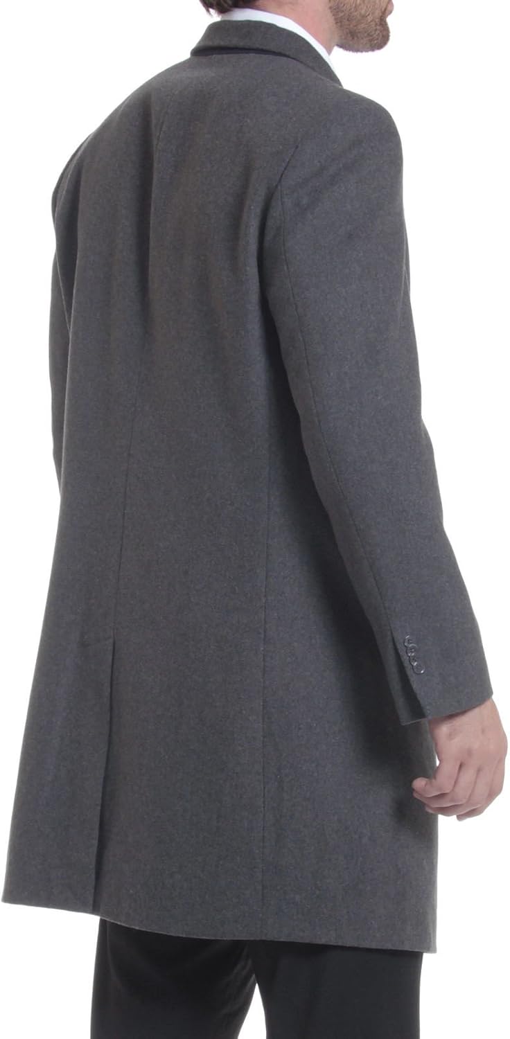 Alpine Swiss Luke Mens Wool Blend Overcoat Single Breasted Topcoat Tailored Notch Lapel Coat Business Professional Outerwear - Image 9