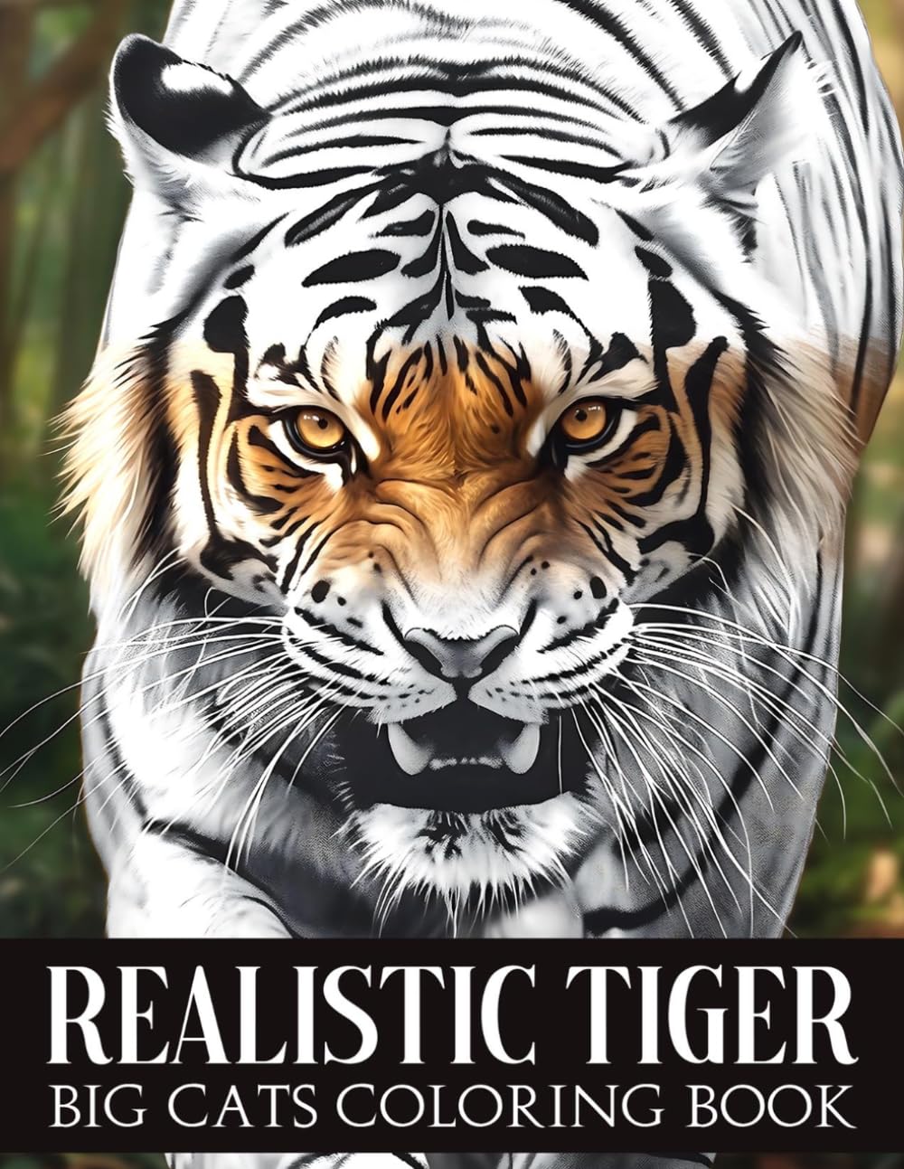 Realistic Tiger Coloring Book: Majestic Roaring Tiger Coloring Pages with High Quality, Detailed Wildlife Beauty Illustrations for Fun, Relaxation, and Stress Relief