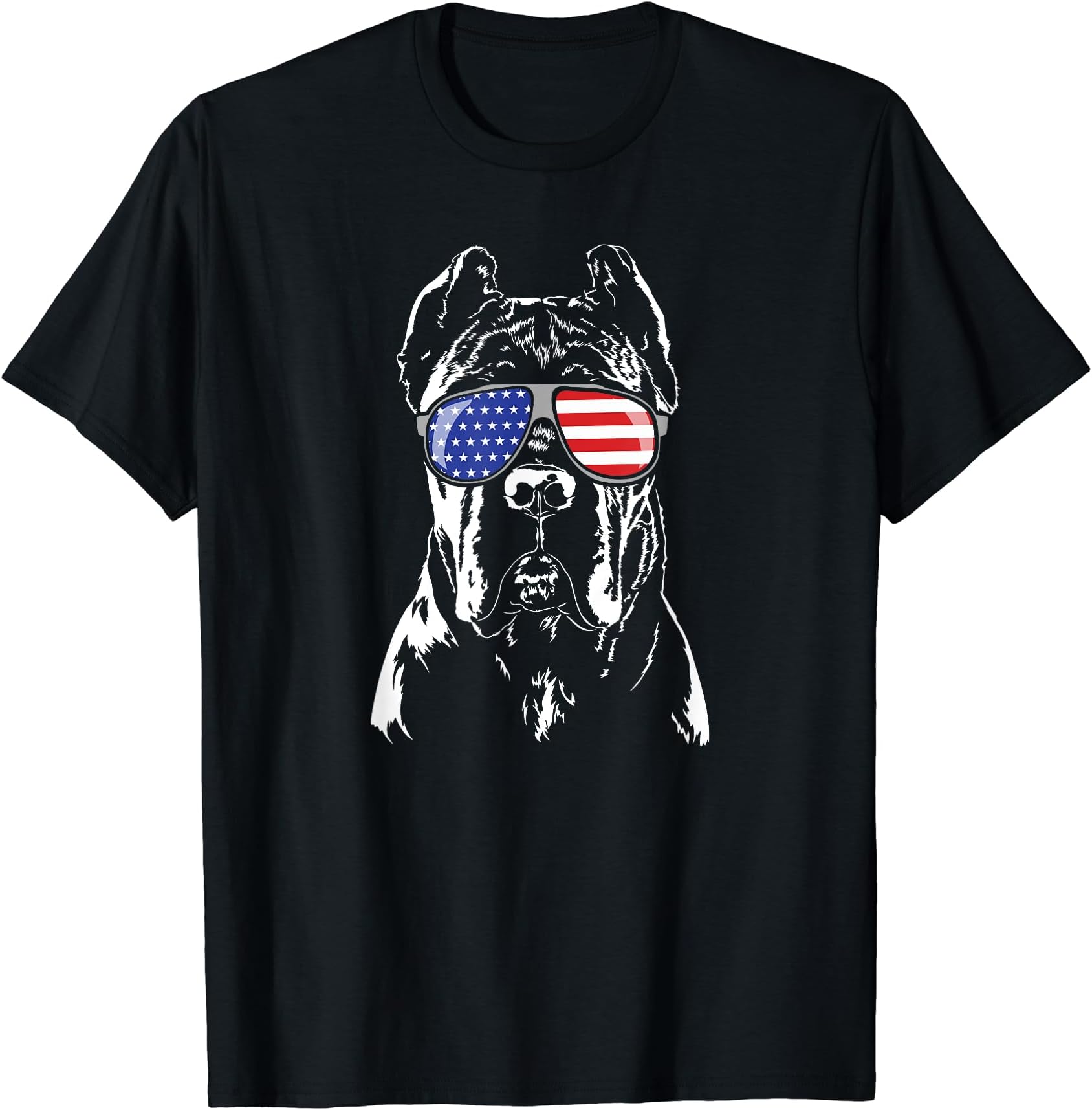 Proud Cane Corso American Flag sunglasses patriotic dog T-Shirt
