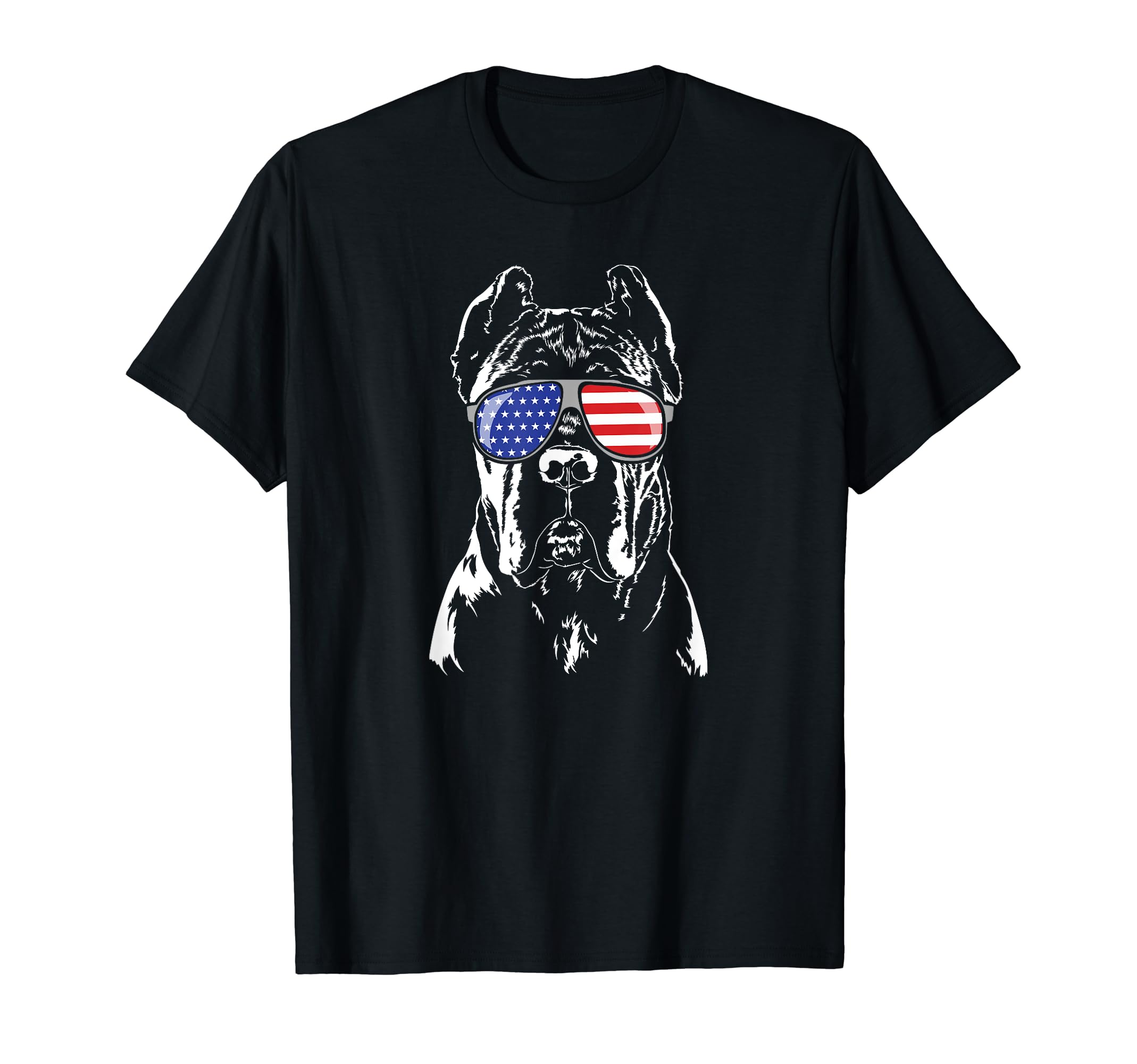 Proud Cane Corso American Flag sunglasses patriotic dog T-Shirt