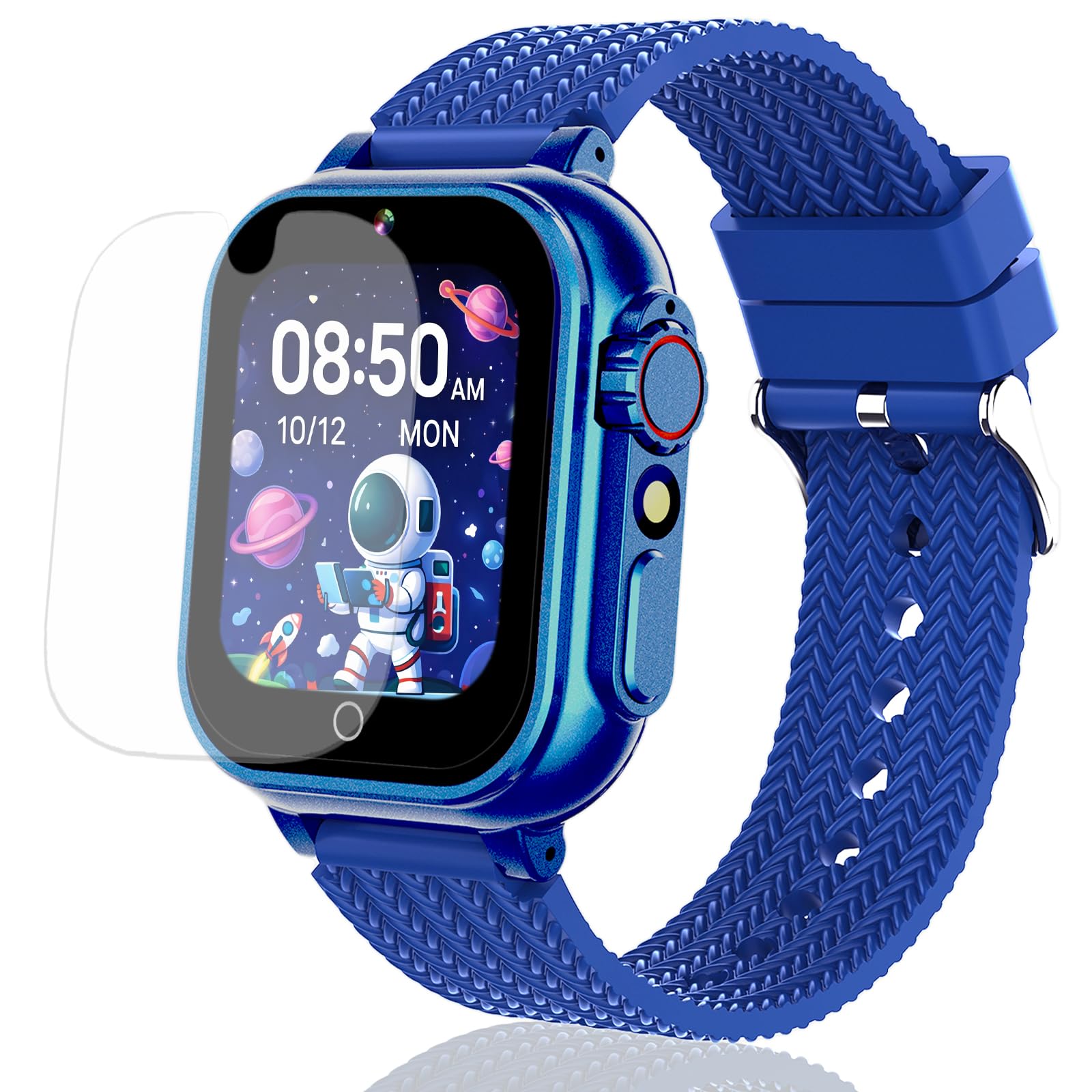 Goodatech Kids Smart Watch for Boys Girls, 1.54'' Smartwatch with 26 Puzzle Games, HD Camera, Video Music Player, Pedometer, Flashlight, Audio Book,