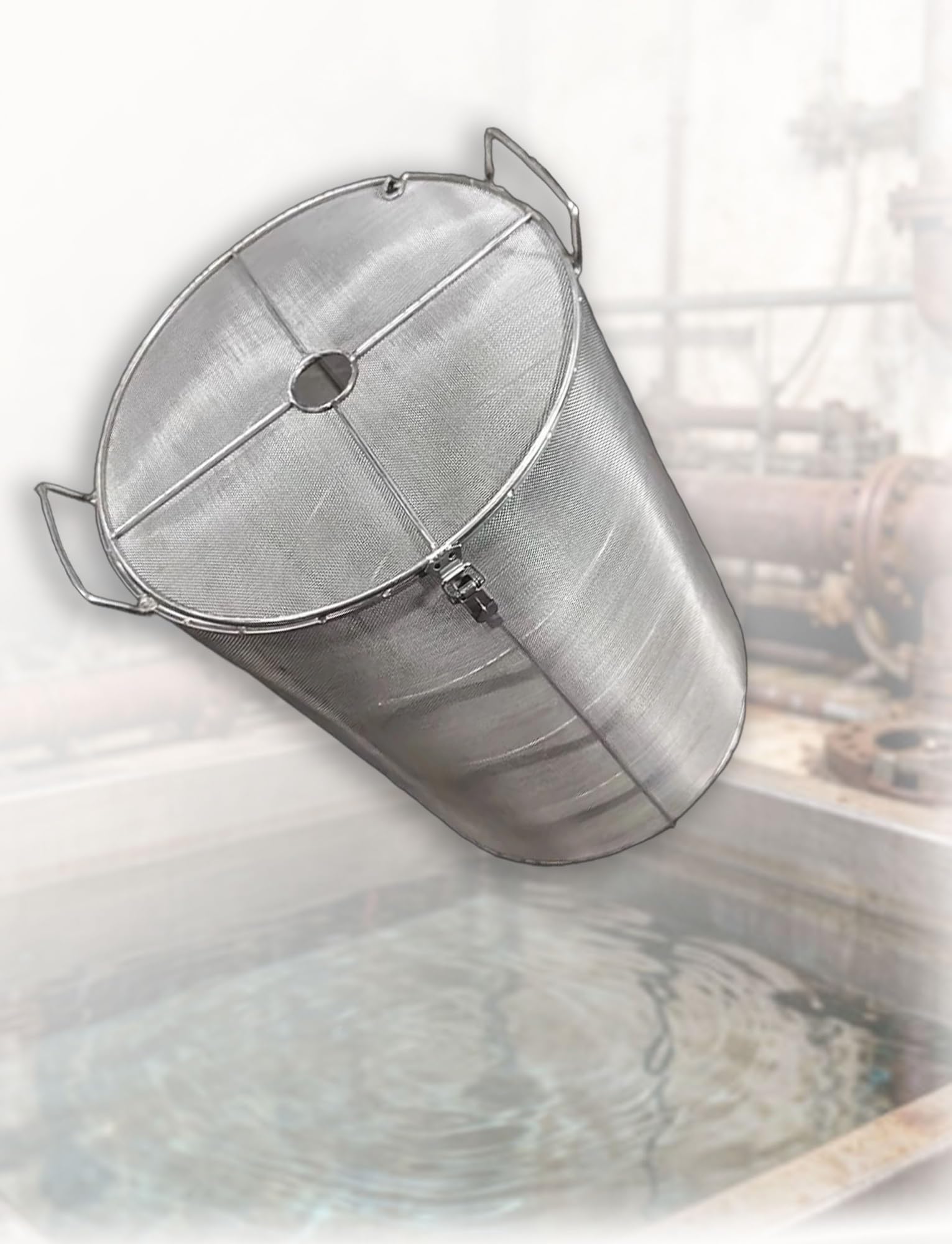 Couvercle d'aquarium rond en acier inoxydable de 1 mm pour pompe à eau anti-obstruction 40 x 90 cm