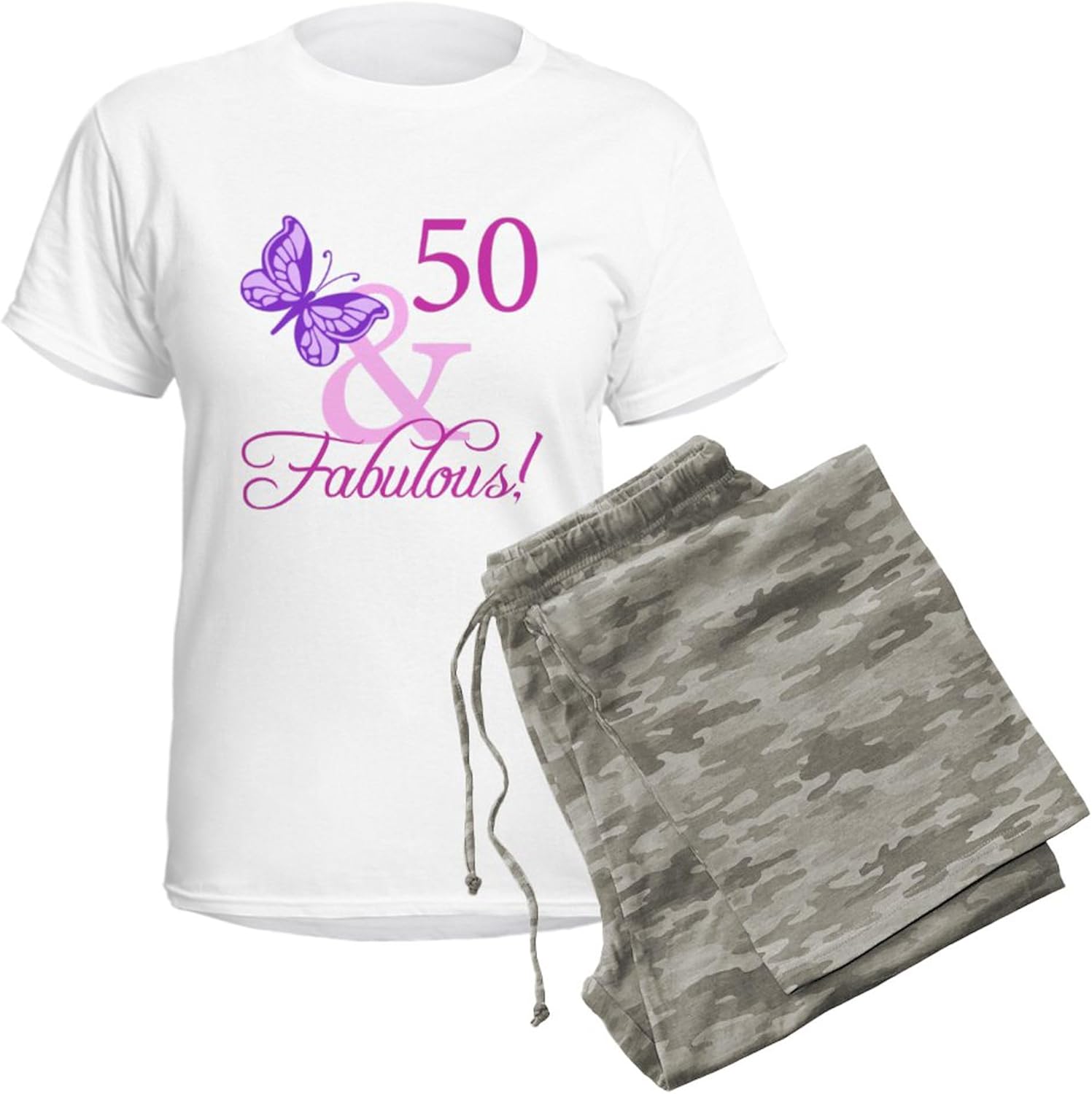 CafePress FabulousPlumb50 Women's Light Pajamas Women's Novelty Cotton Pajama Set, Comfortable PJ Sleepwear