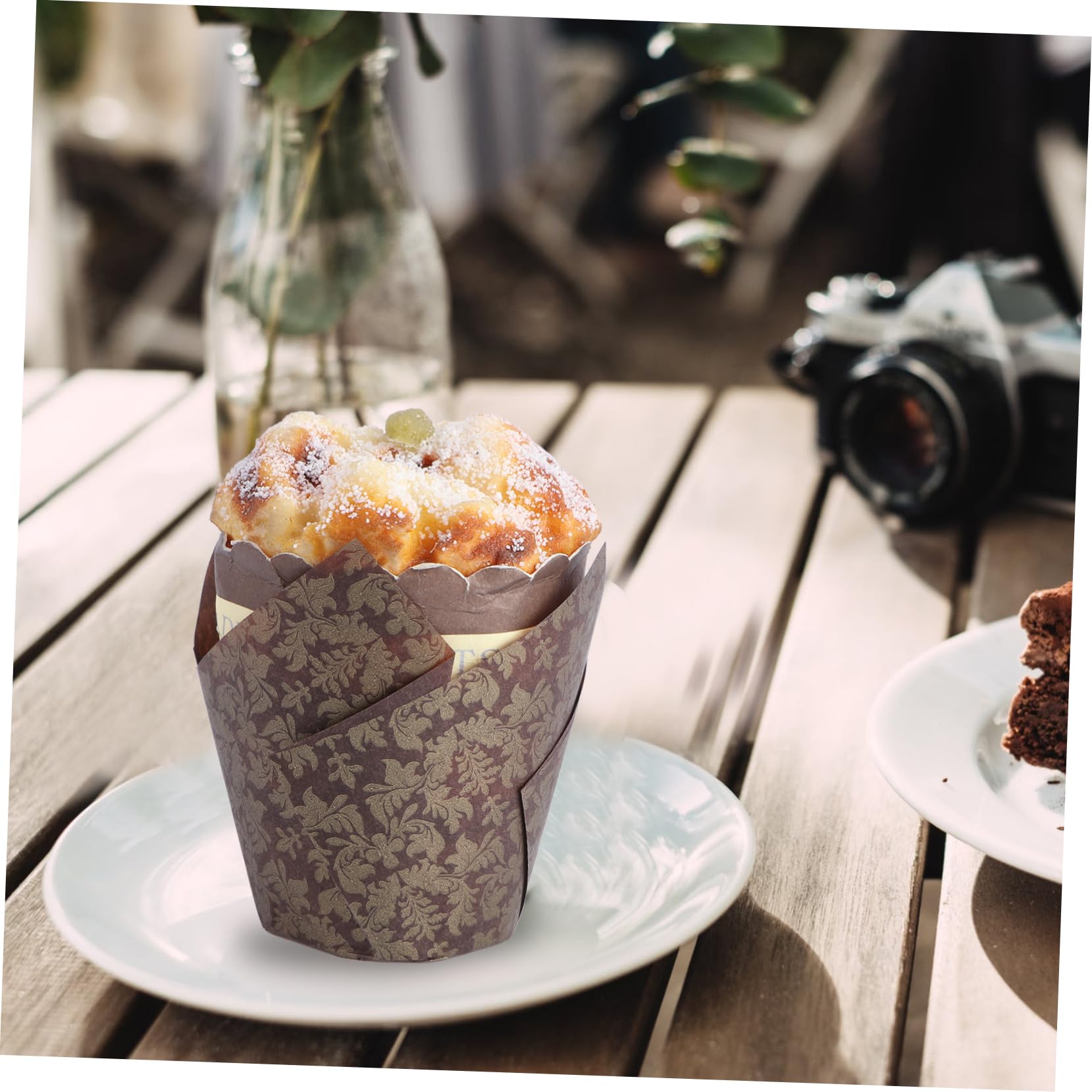 PRETYZOOM 200piezas Tazas De Pastel Tulipán Antigrasa Para Hornear y Magdalenas Para Bodas y Fiestas De Cumpleaños Mezclados