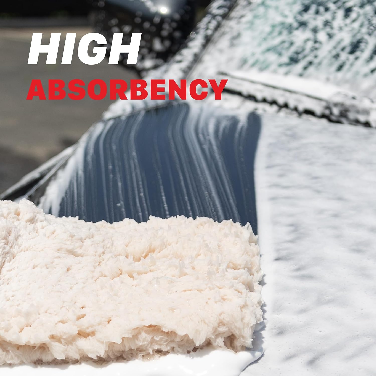 Maxshine Universal Ultra-Plush Microfiber Car Wash Mitt – Super Absorbent & Ultra-Soft for Scratch-Free Car Washing – Comfortable & Reusable Mitt for Auto Detailing