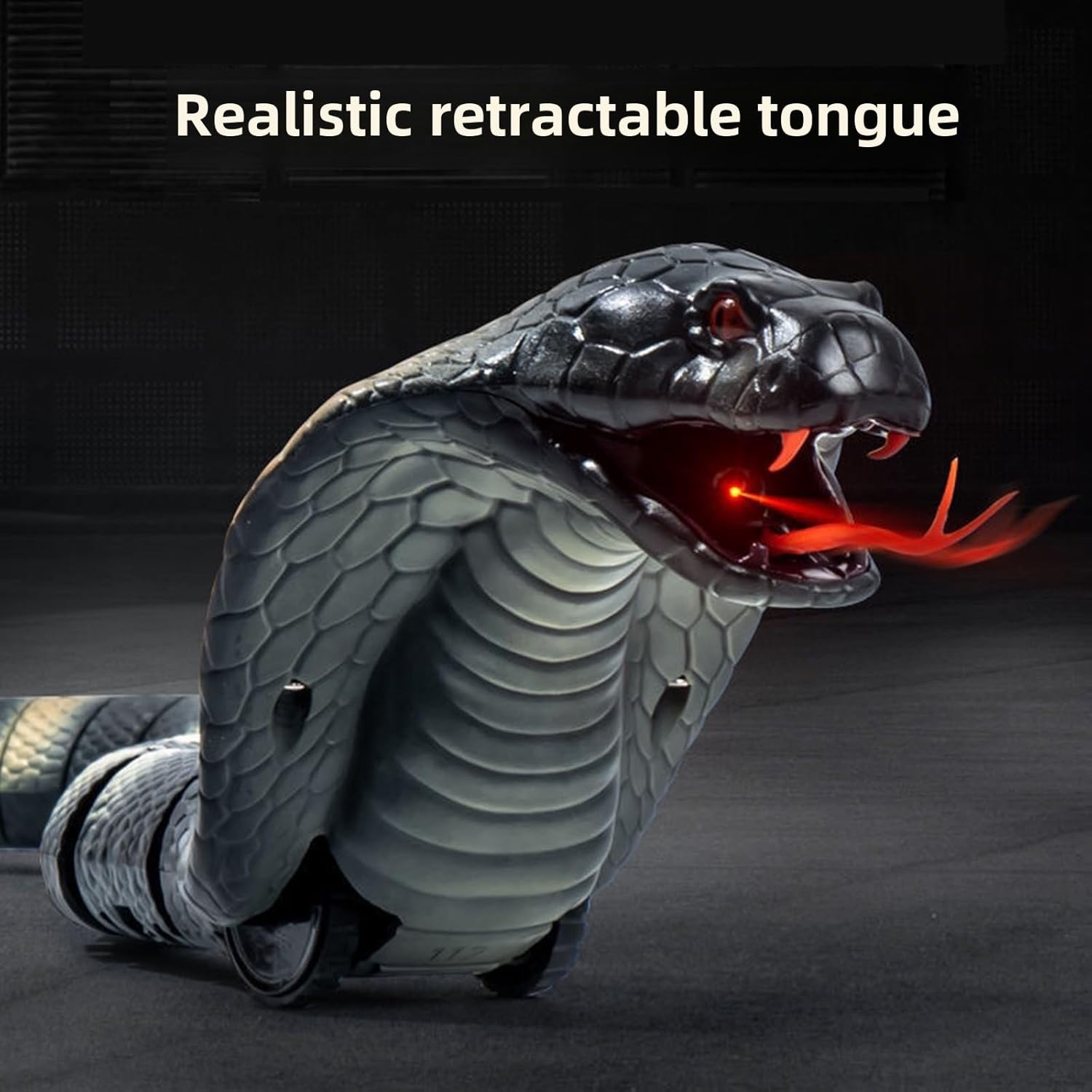 Remote Control Snake, Realistic Snake Toy Long Rechargeable 17" with Swinging Tail and Retractable Tongue Cobra Christmas Toys for Kids - Image 3