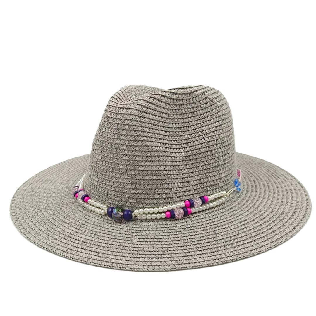 LCUVIMPEX Bucket Hats， Straw Sun Hat Multicolor Unisex Summer(Gray)