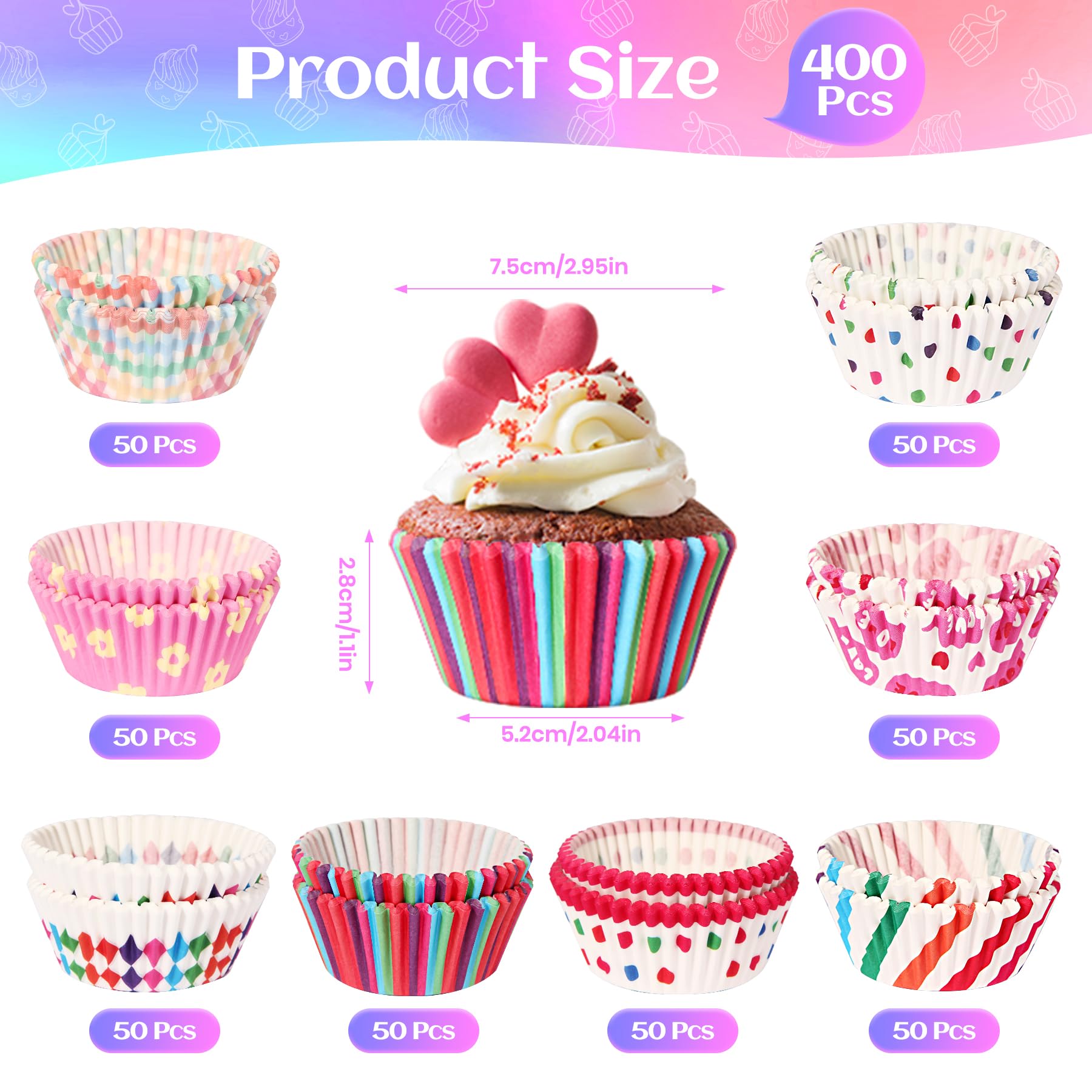 QUARKZMAN 150pz Pirottini Standard Per Cupcake, Pirottini Per Cupcake