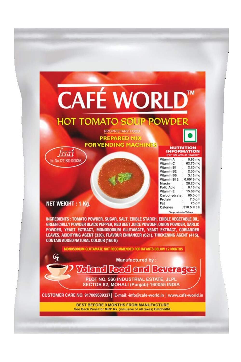 CAFE WORLD Tomato Soup Premix, 1Kg (B07NY8G6LL) Amazon Price History, Amazon Price Tracker