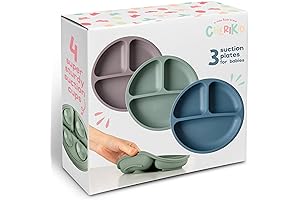 Suction-on-tight Toddler's Plates with Quadruple Suction Power