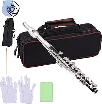 Amazon | フルート Cキーピッコロ楽器ABSチューブホワイト銅メッキ