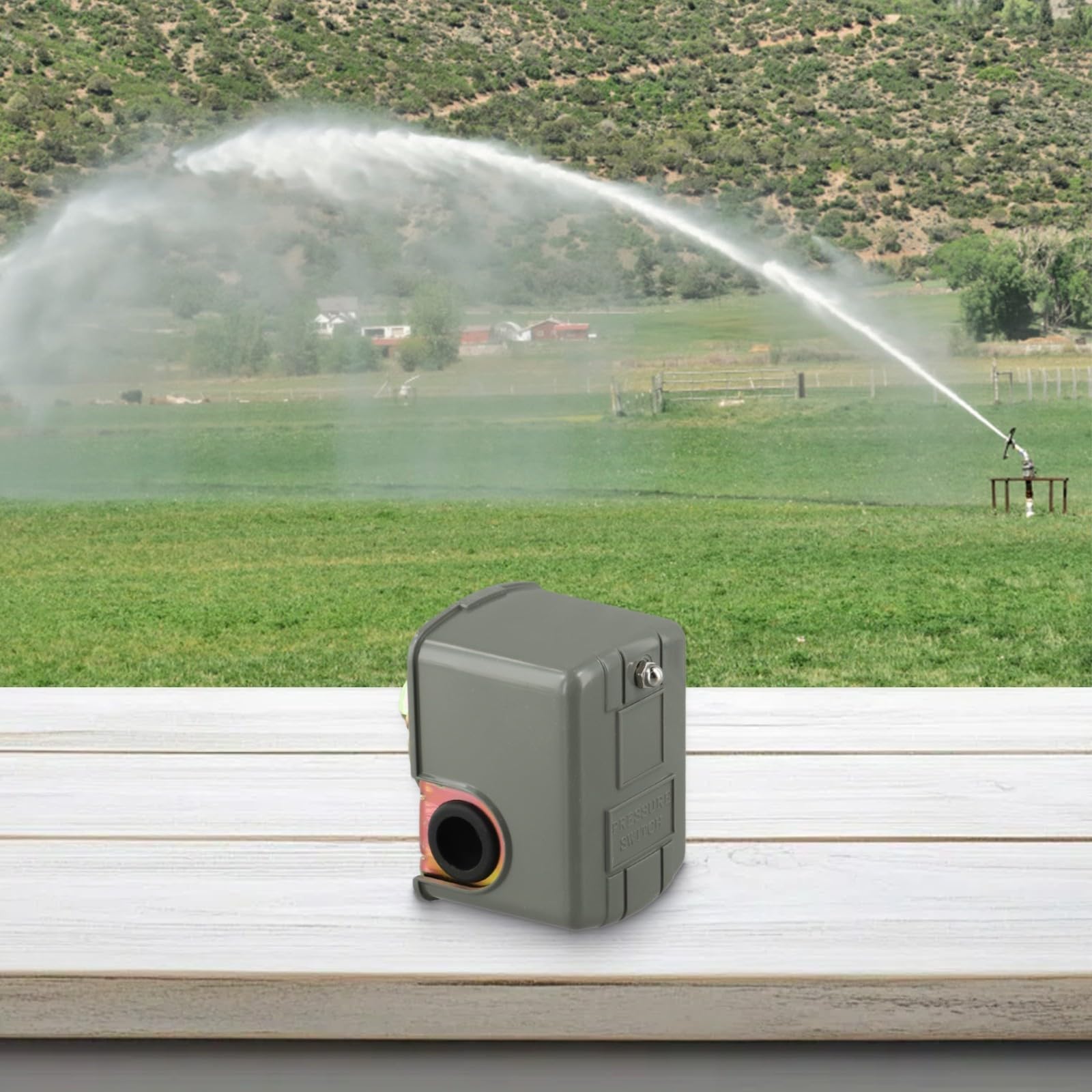 Interruttore di controllo della pressione della pompa, pompe da pozzo regolabili 0,8-5,0 bar (20-80 PSI) con filettatura interna da 1/4", classificazione IP20, compatibile con pompe