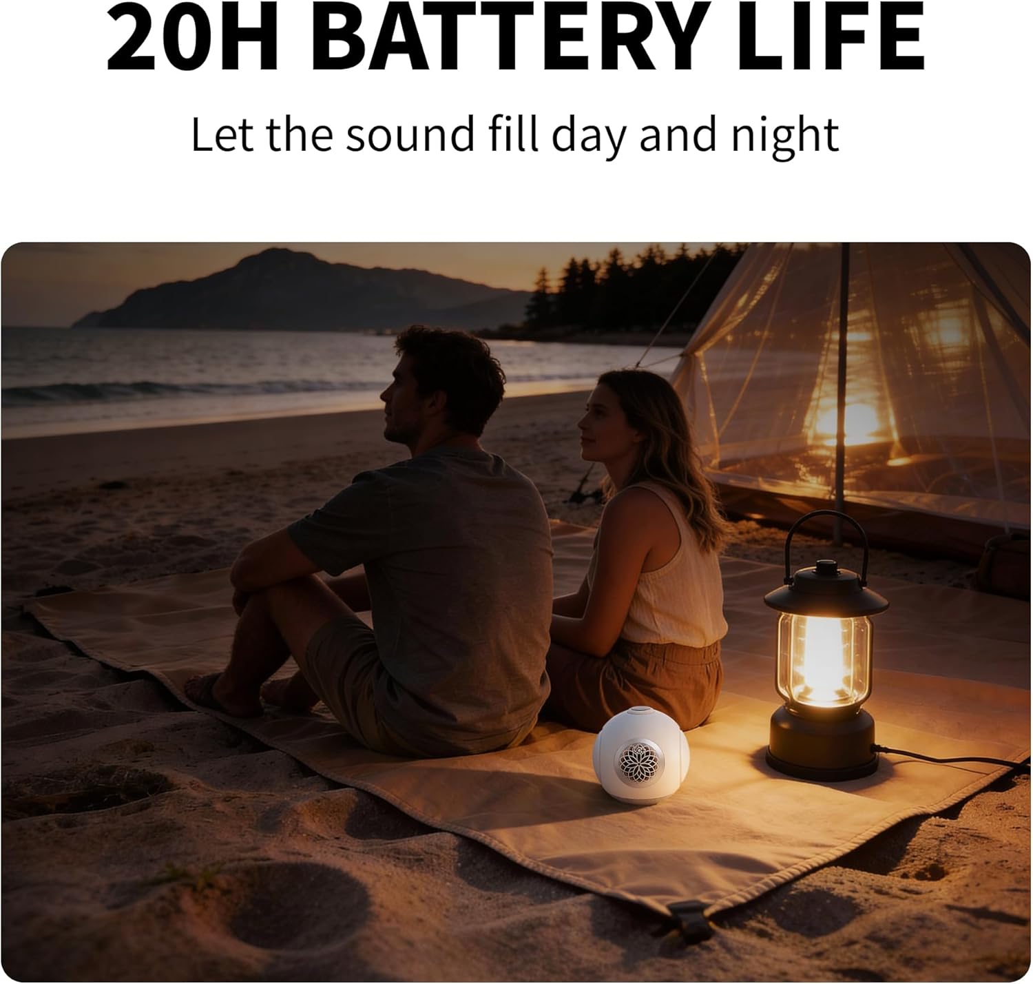 UB+ dBMiNi Portable Bluetooth Speaker with Dual Bass,Hi-Fi Stereo Sound, TWS Pairing, Bluetooth 5.4, Long Battery Life, for Outdoor and Travel Use (Pearl White) - Image 7