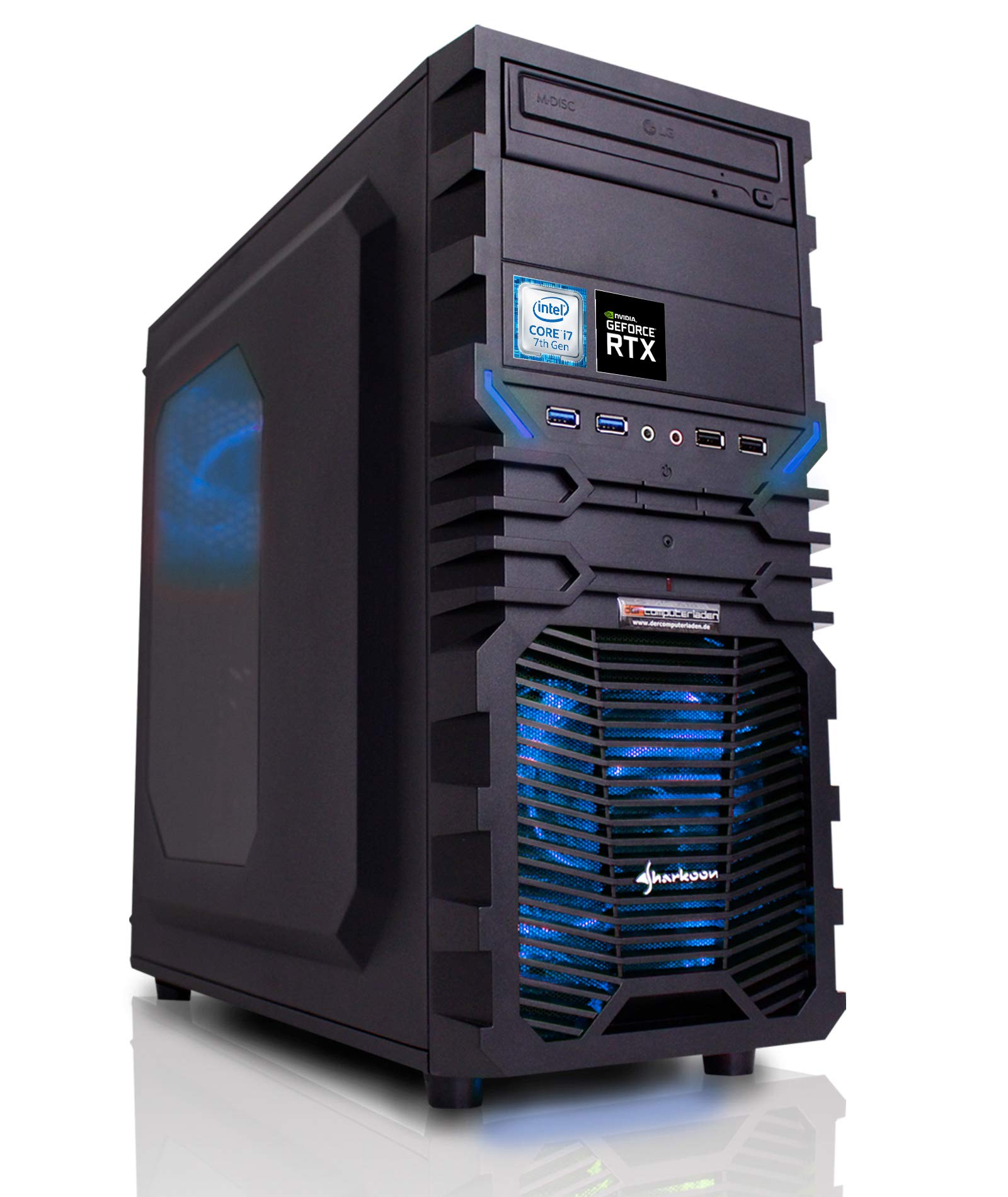 Gamer PC Intel, i7 – 7700 K 4 x 4.2 GHz, Windows 10 (Versión de