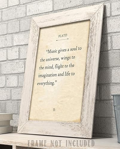 Miniatura 3 de Plato - Music Gives A Soul To The Universe - Inspirational Quote Home and Office Decor, Great Gift Idea for Music Lovers and Musicians, 11x14