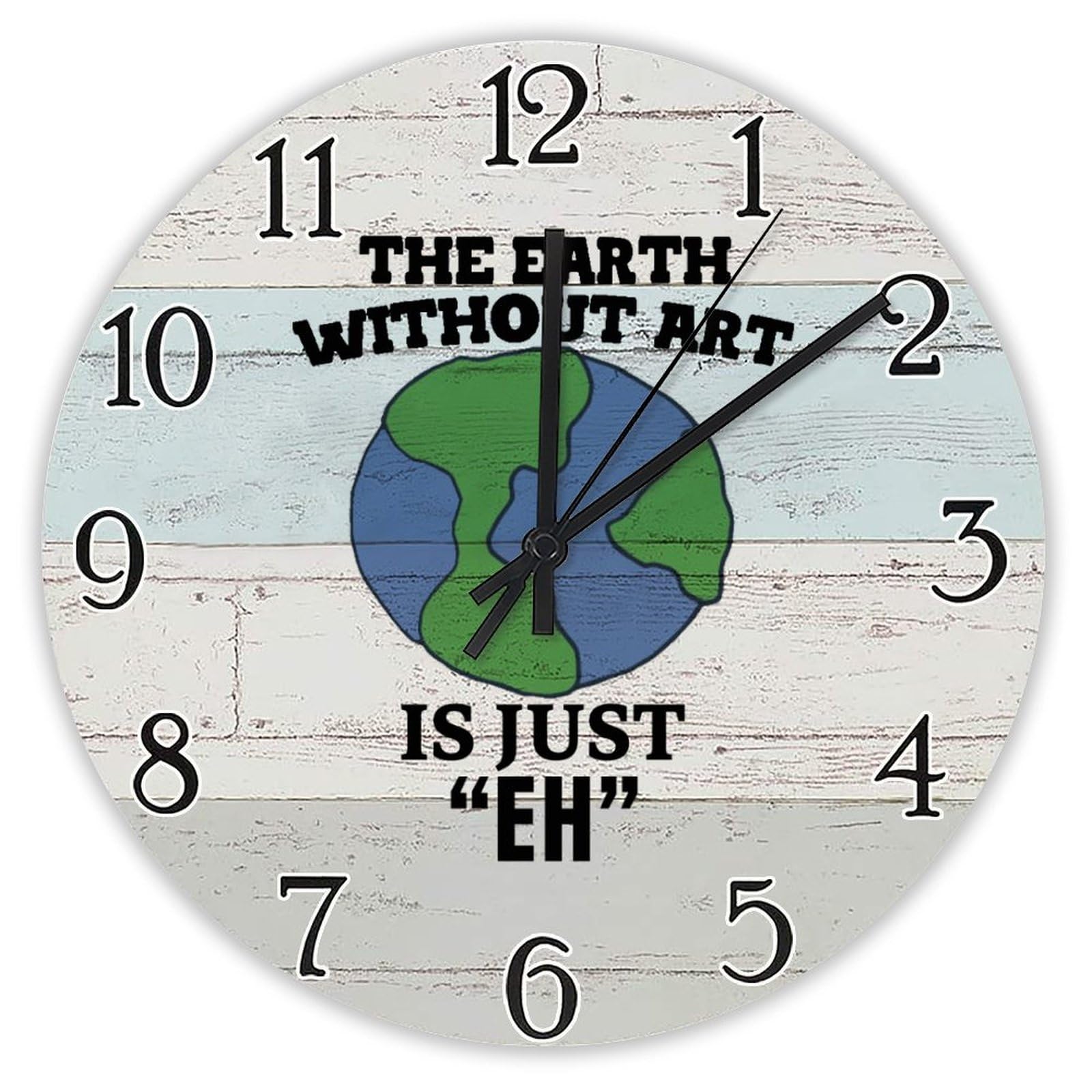 Horloge murale en bois artisanale 38 cm design artistique et silencieux