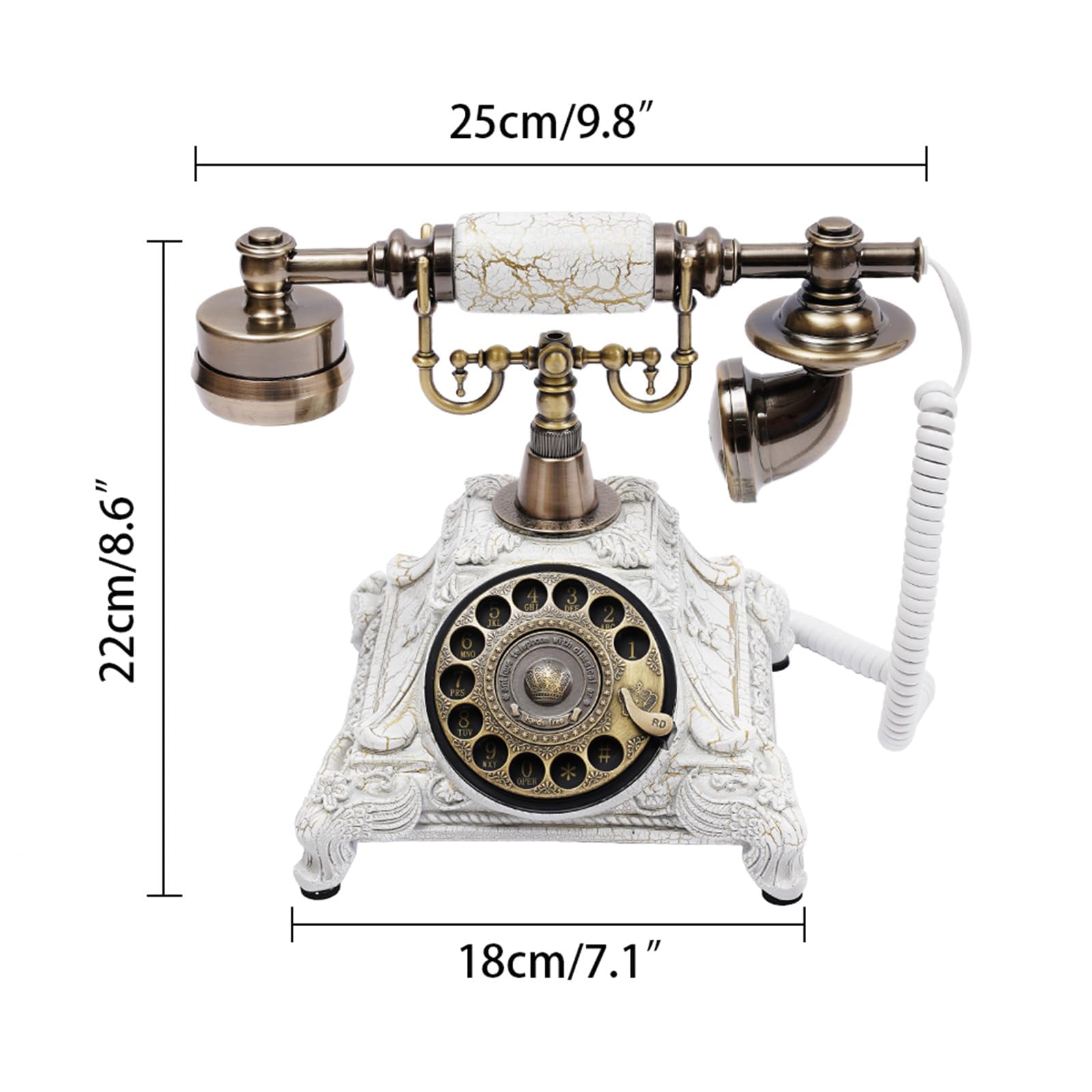 Vintage wystrój telefonu retro staromodny antyczny obrotowy telefon