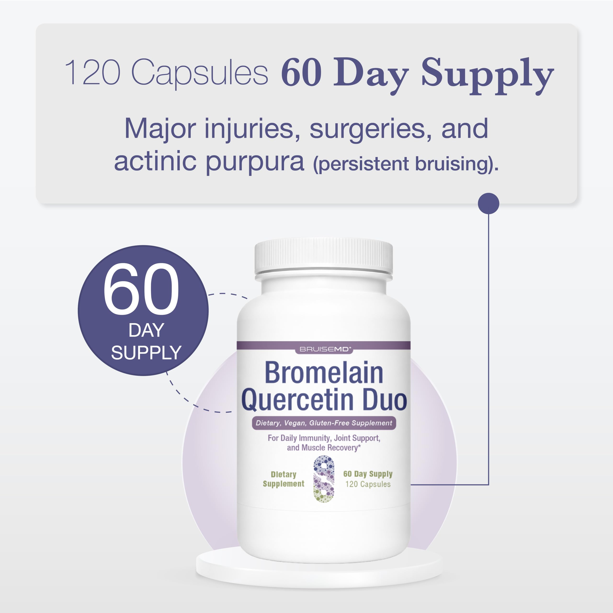 Bromelain 500 mg + Quercetin 500 mg Supplement, 60-Day Supply — Amazon image 6