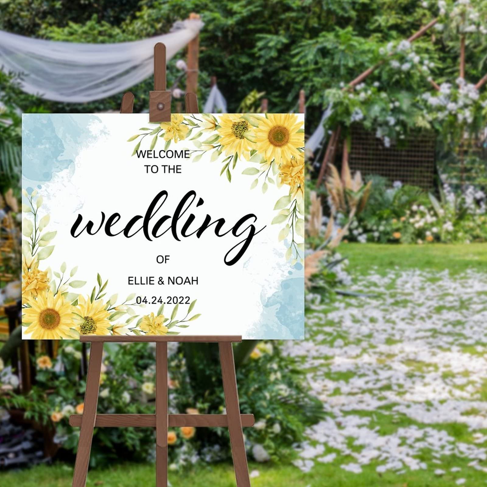 Panneau de bienvenue personnalisé en bois pour graver les souvenirs de votre mariage