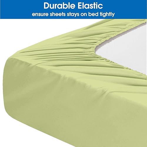 Miniatura 4 de Juego de sábanas de tamaño King, juego de sábanas de 4 piezas de alta calidad para colchones de hasta 22 pulgadas, sábanas bajeras de bolsillo