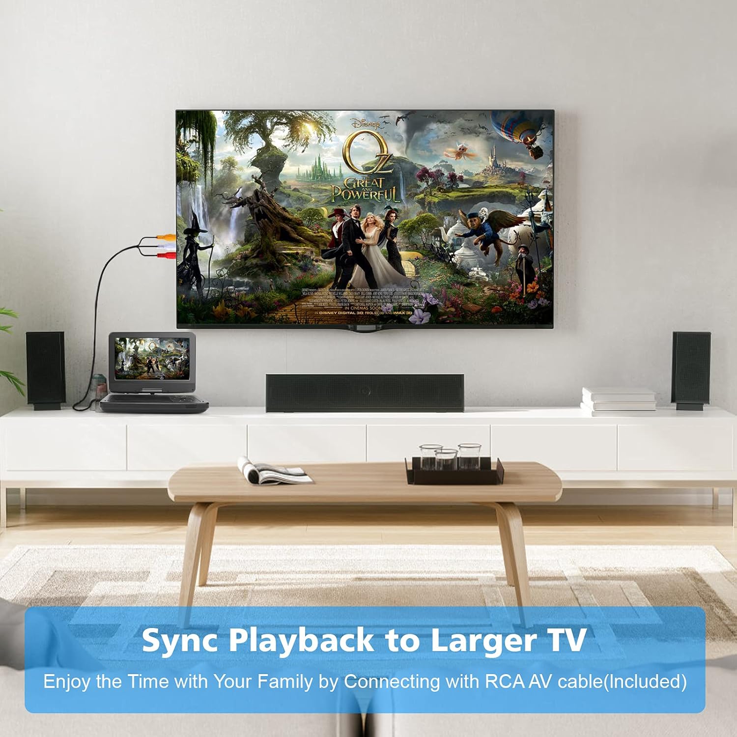 Suреr Dеаl Prоduсt Portable DVD Player 12.1 with 10.1 HD Swivel Display Screen, 5 Hour Rechargeable Battery, Portable DVD Player for Kids, Supports SD Card/USB/CD/DVD/Sync TV