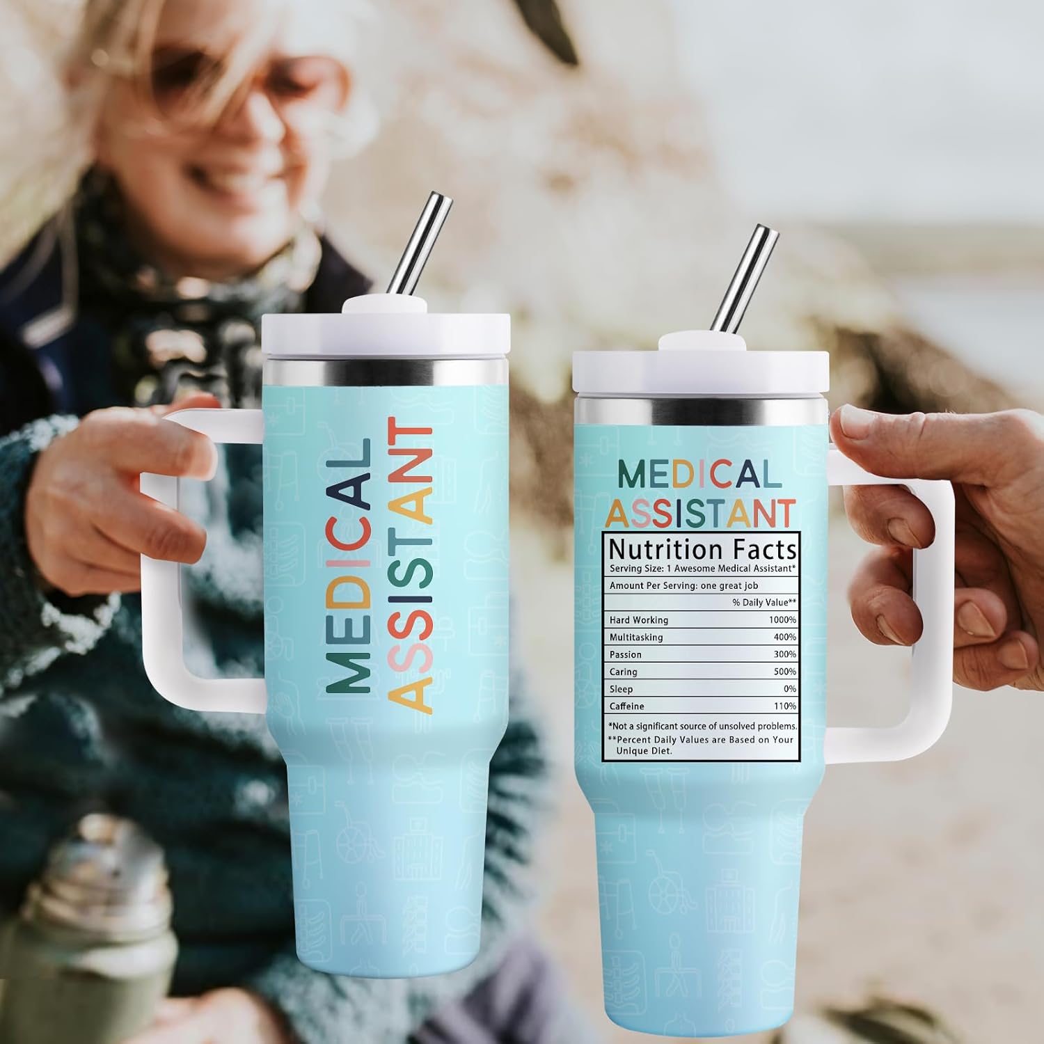 Medical Assistant Gifts for Women Men, Medical Assistant Week Gifts, MA Appreciation Gift, 40oz Stainless Steel Tumbler - Image 4