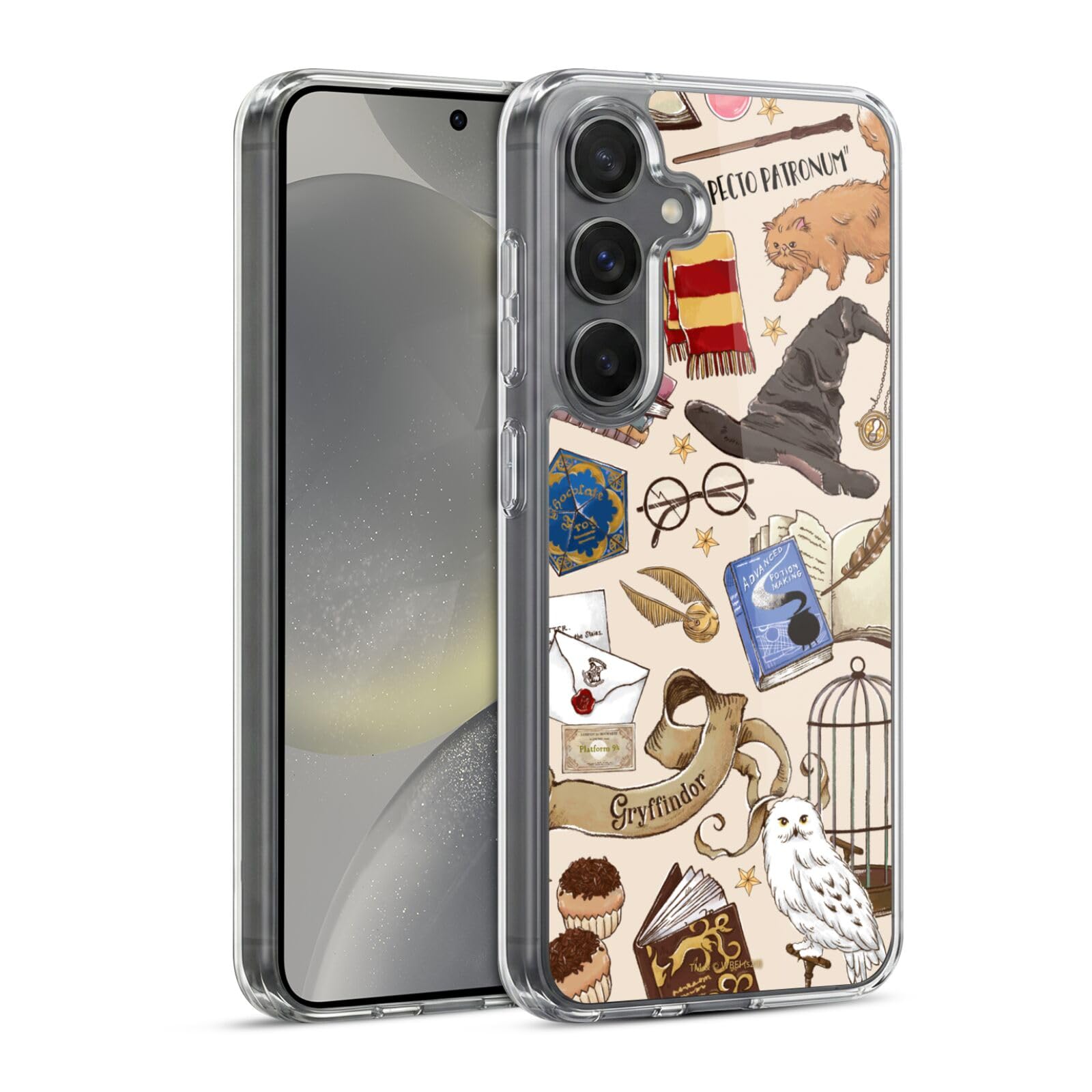 Head Case Designs Licenza Ufficiale Harry Potter Modello Hogwarts Deathly Hallows XXXVII Custodia Cover in Morbido Gel Compatibile con Samsung Galaxy S24 5G
