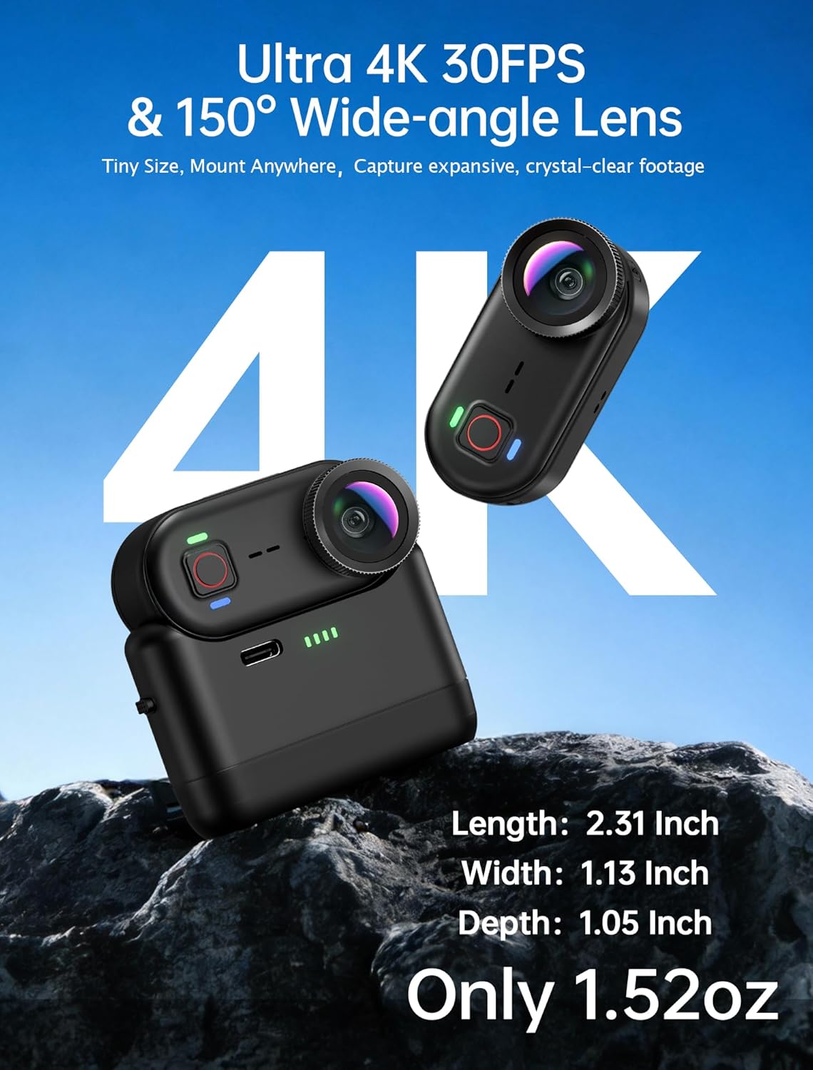 4K Mini Body Action Cameras Pov Body Cam, 64GB Sports Camera with Audio and Video Recording, Portable WiFi Magnetic Wearable Waterproof Camera for Vlogging Skiing Cycling Swimming Hiking Adventure Etc 4 71IE5btrulL. AC SL1500