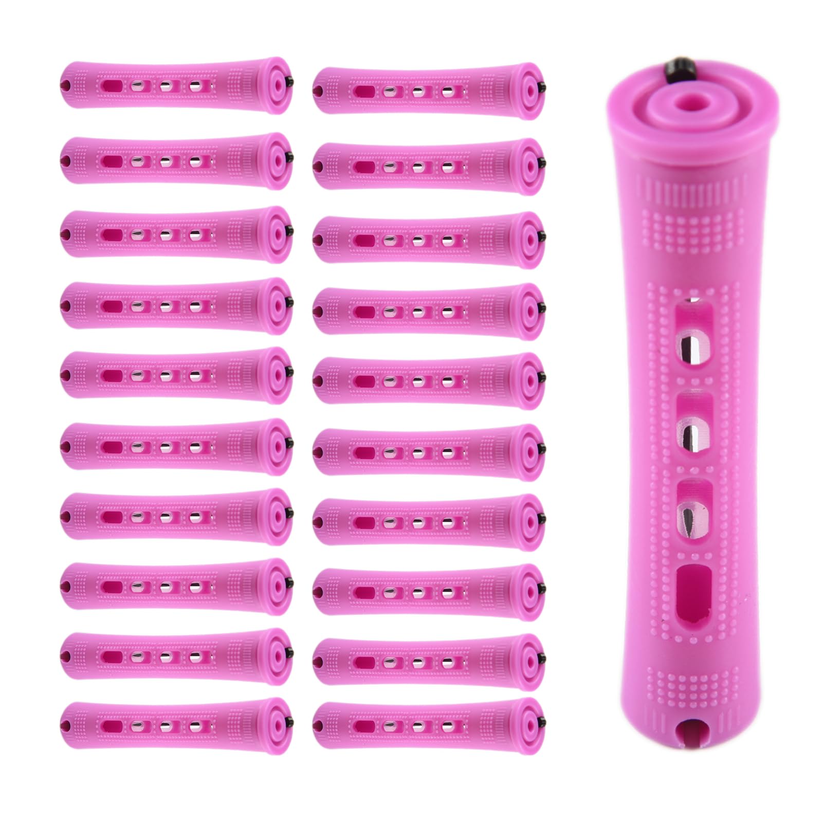 Photo 1 of 20 Pcs Perm Rods For Short Hair Purple Heatless Curl Rods