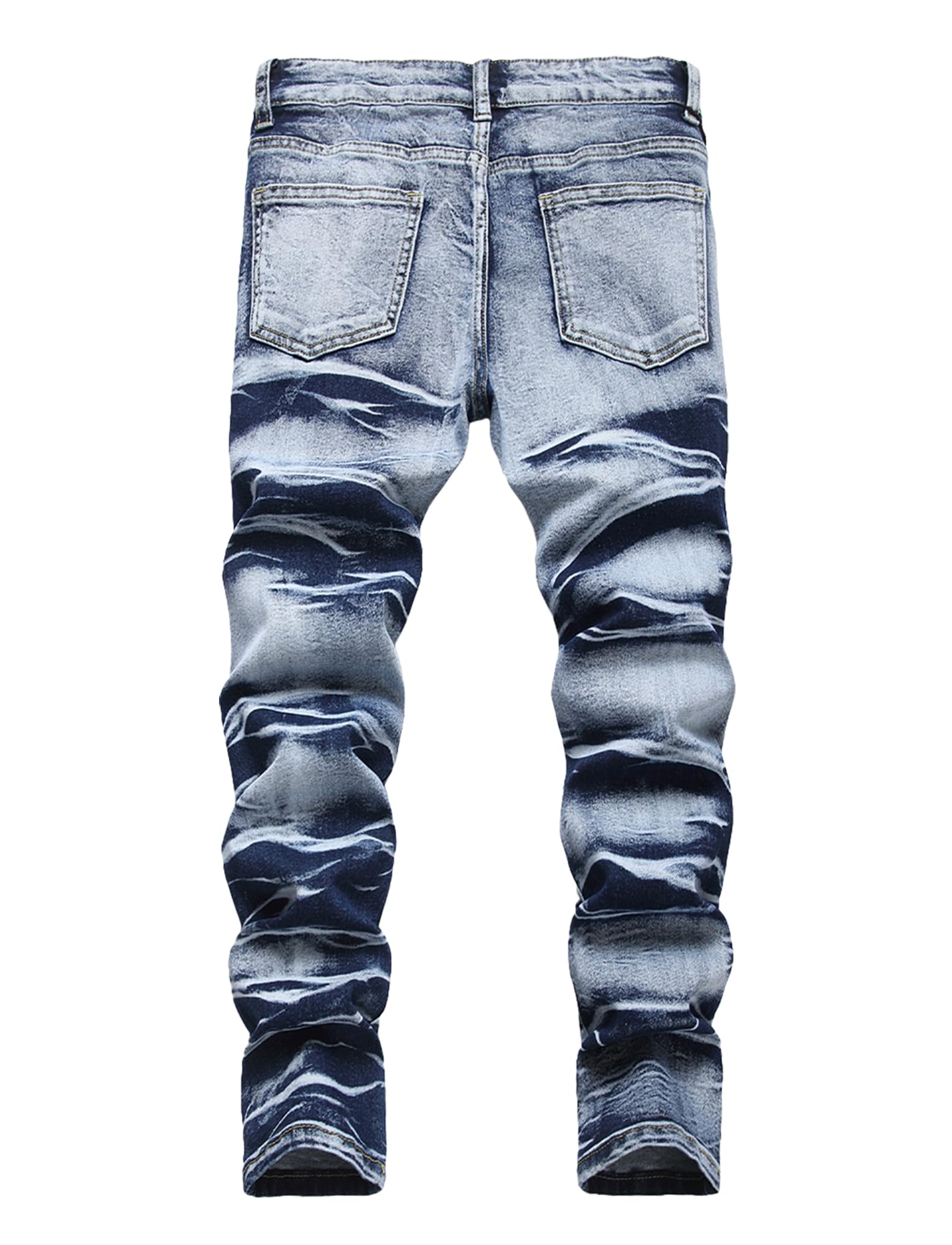 Happy Cherry Jeans Skinny Strappati Bambino Ragazzo Pantaloni in Denim Slim Fit Jeans con Tasche 7-16 Anni