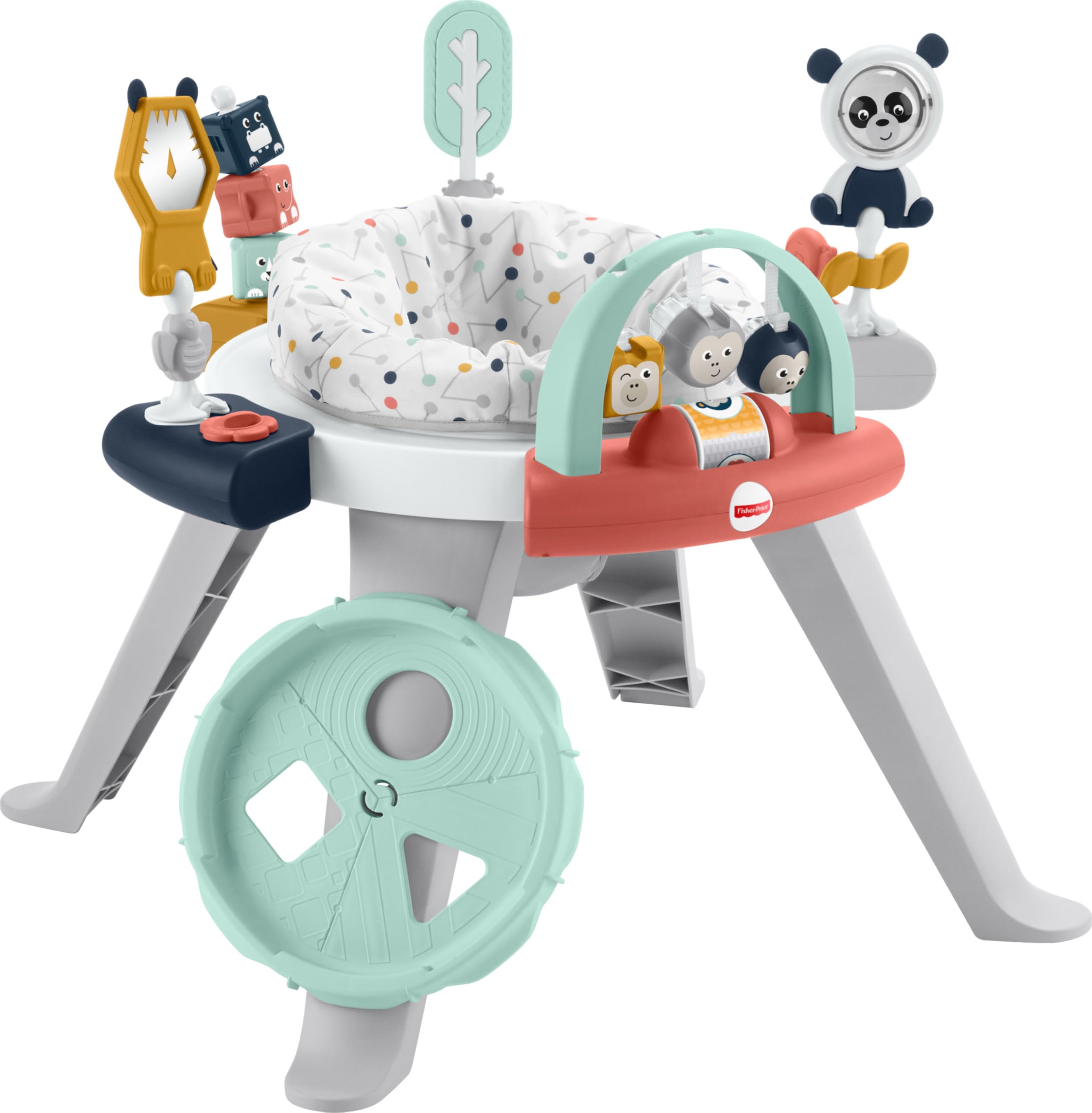 Fisher-Price Baby to Toddler Toy 3-in-1 Spin &amp; Sort Activity Center and Play Table with 10+ Activities, Happy Dots