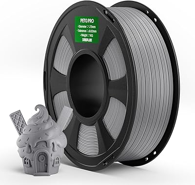 20 – DEEPLEE PETG PRO Filament 1.75mm Grey 1KG, 1.75mm PETG 3D Printer Filaments Enhanced Toughness and Weather Resistance, Fit for Most FDM 3D P…