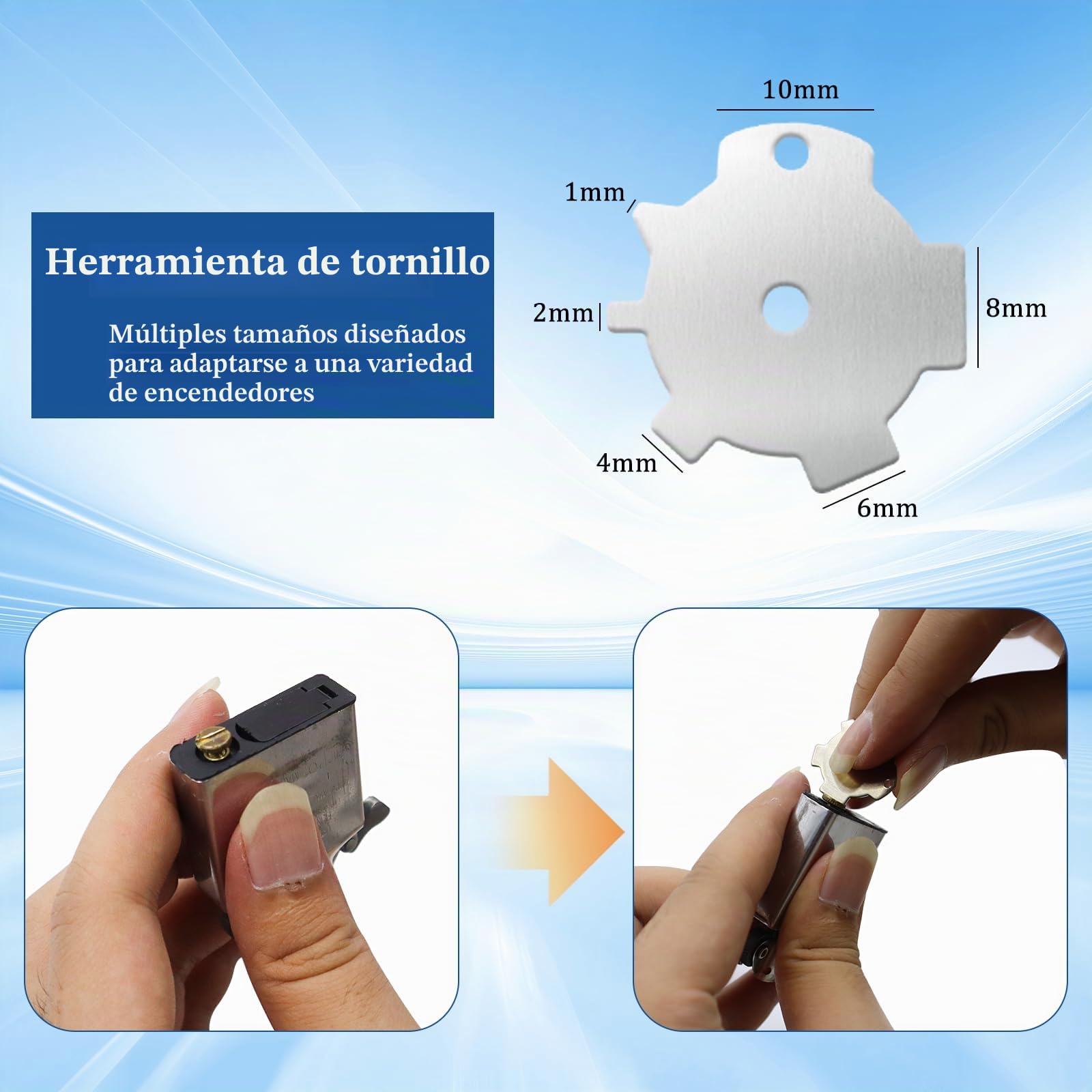 KIit de Reparación de Encendedores Accesorios de Repuesto para Zippo Kit de Mantenimiento y Reparación para Mechero para Zippo la mayoría de los encendedores