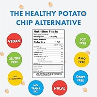 Vista 2 de Feel Festive - Paquete múltiple de 12 granos de garbanzo con queso nacho y garbanzo, crujientes y equilibrados sin macro nueces, sin OMG, veganos