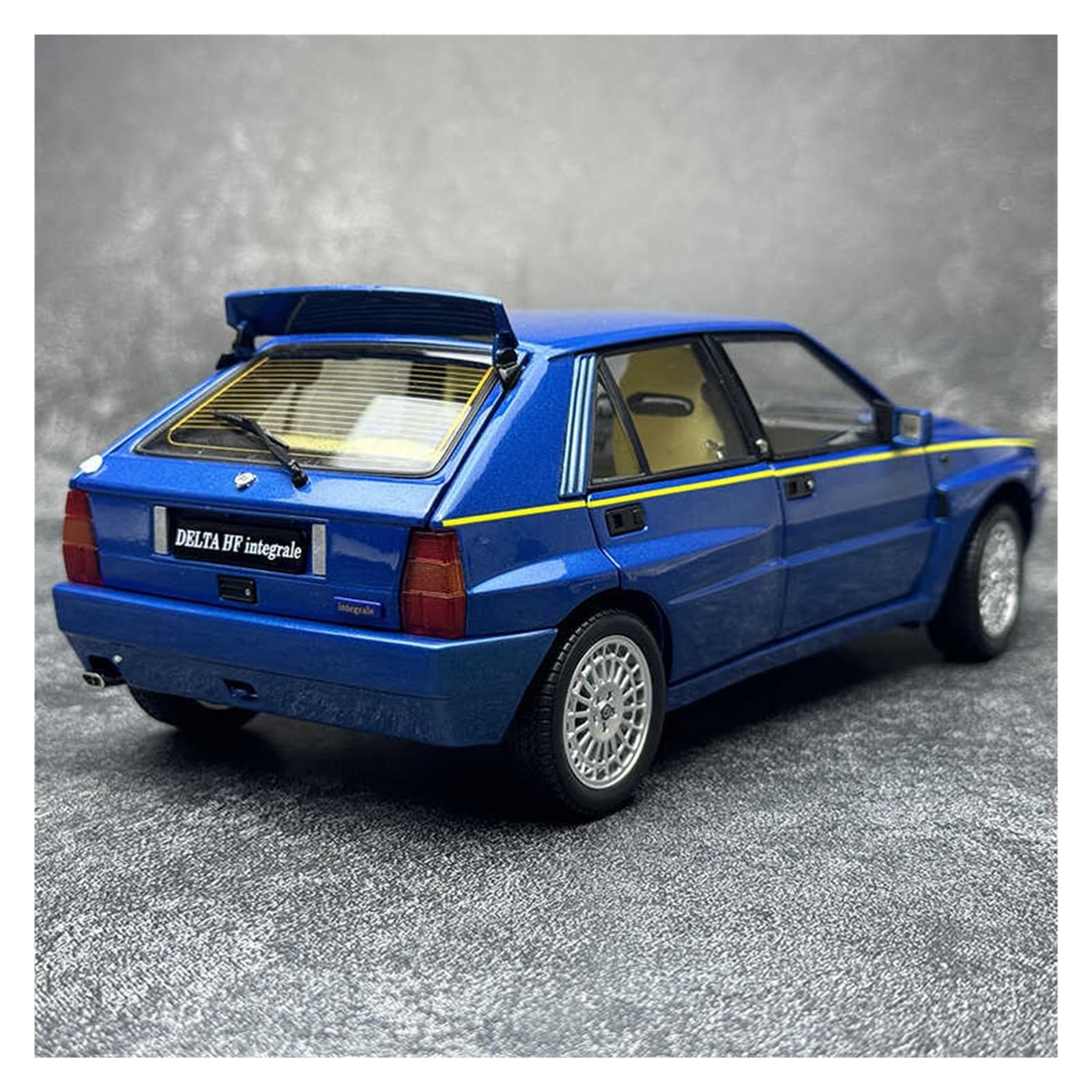 Modello Auto Metallo Scala Replica 1 18 Per Lancia Delta HF Integrale Miniatura Dettagliata Auto Da Collezione Modello In Metallo Riproduzione Hobby Veicoli Giochi Set(Blu)