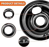 Vista 4 de Bandejas de goteo para quemador de estufa eléctrica WB31M19(20.32 cm) WB31M20(15.24 cm) Quemador de estufa eléctrica de repuesto para parte superior