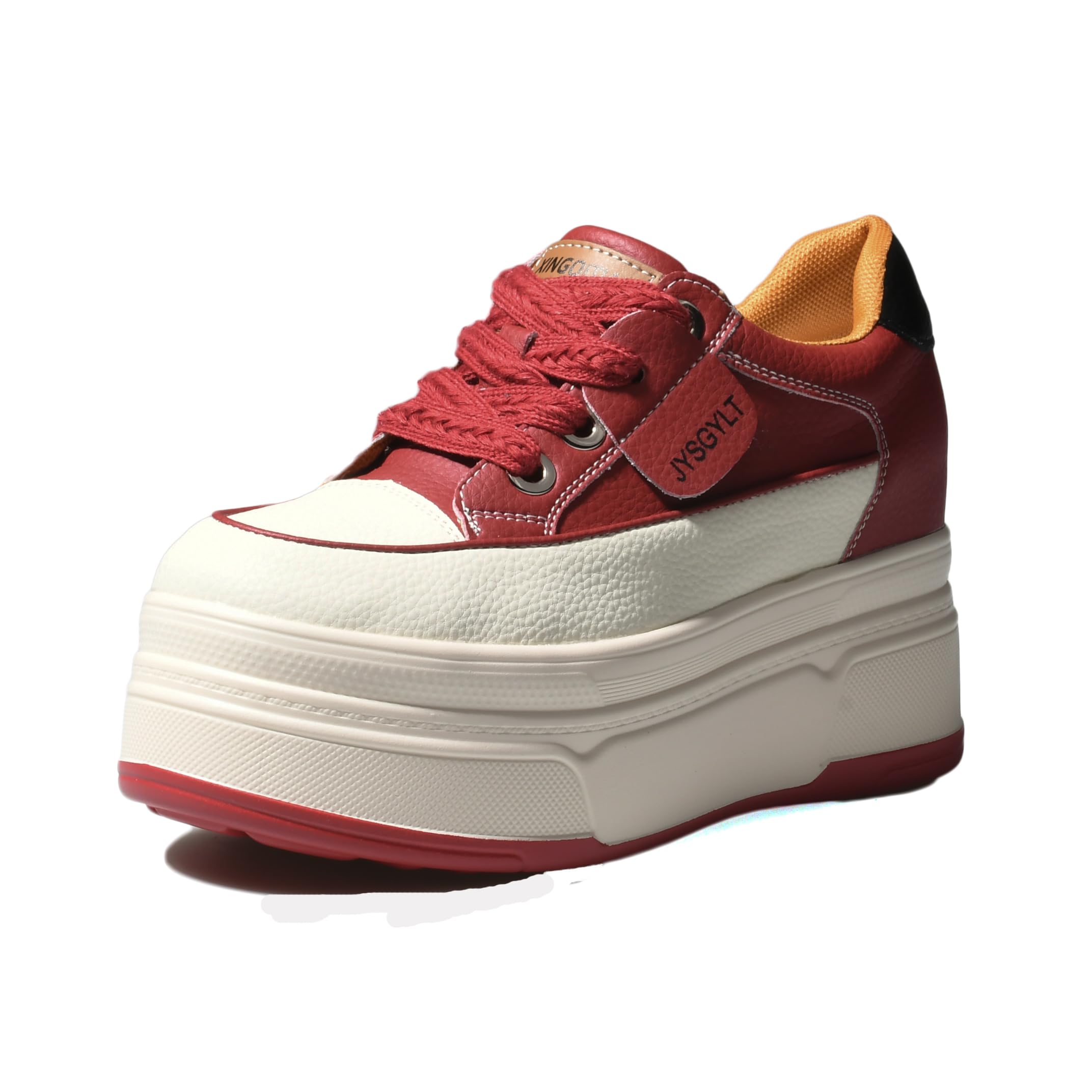 JYSGYLT Platform Sneakers For Women - (3 inch-3.5 inch )6cm Heel & 3cm Inner Lift, Comfortable Cushioned Arch Support, Non-Slip Casual Walking Shoes,