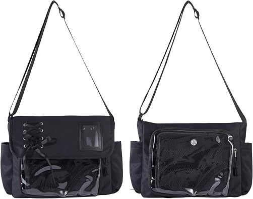 kawaii ita bag crossbody,messenger bag,pin display bag,Japanese itabag,cute shoulder tote bag, anime pin purse,nylon