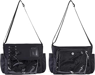 kawaii ita bag crossbody,messenger bag,pin display bag,Japanese itabag,cute shoulder tote bag, anime pin purse,nylon