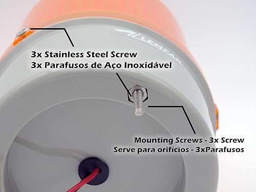 Miniatura 4 de Luz de baliza estroboscópica giratoria de advertencia de seguridad ámbar DC12V