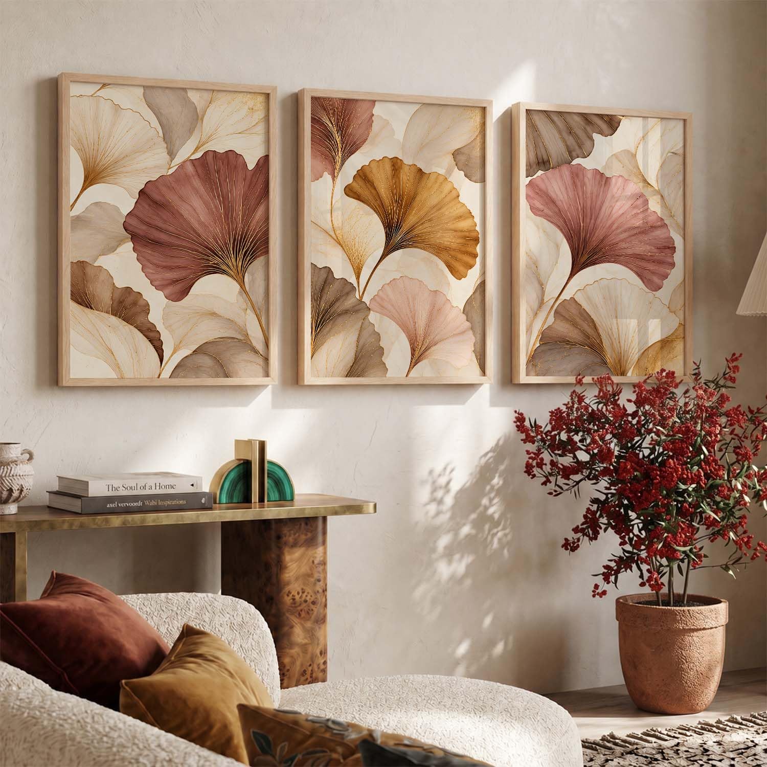 Bohemian Wall Art Set - 3 Framed Prints -8 Bohemian Wall Art Set - 3 Framed Prints -8