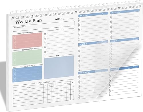 Miniatura 8 de Ymumuda Agenda 2024, planificador semanal y mensual de 12 meses de enero de 2024 a diciembre de 2024, 8.4 x 6 pulgadas, planificador en espiral con